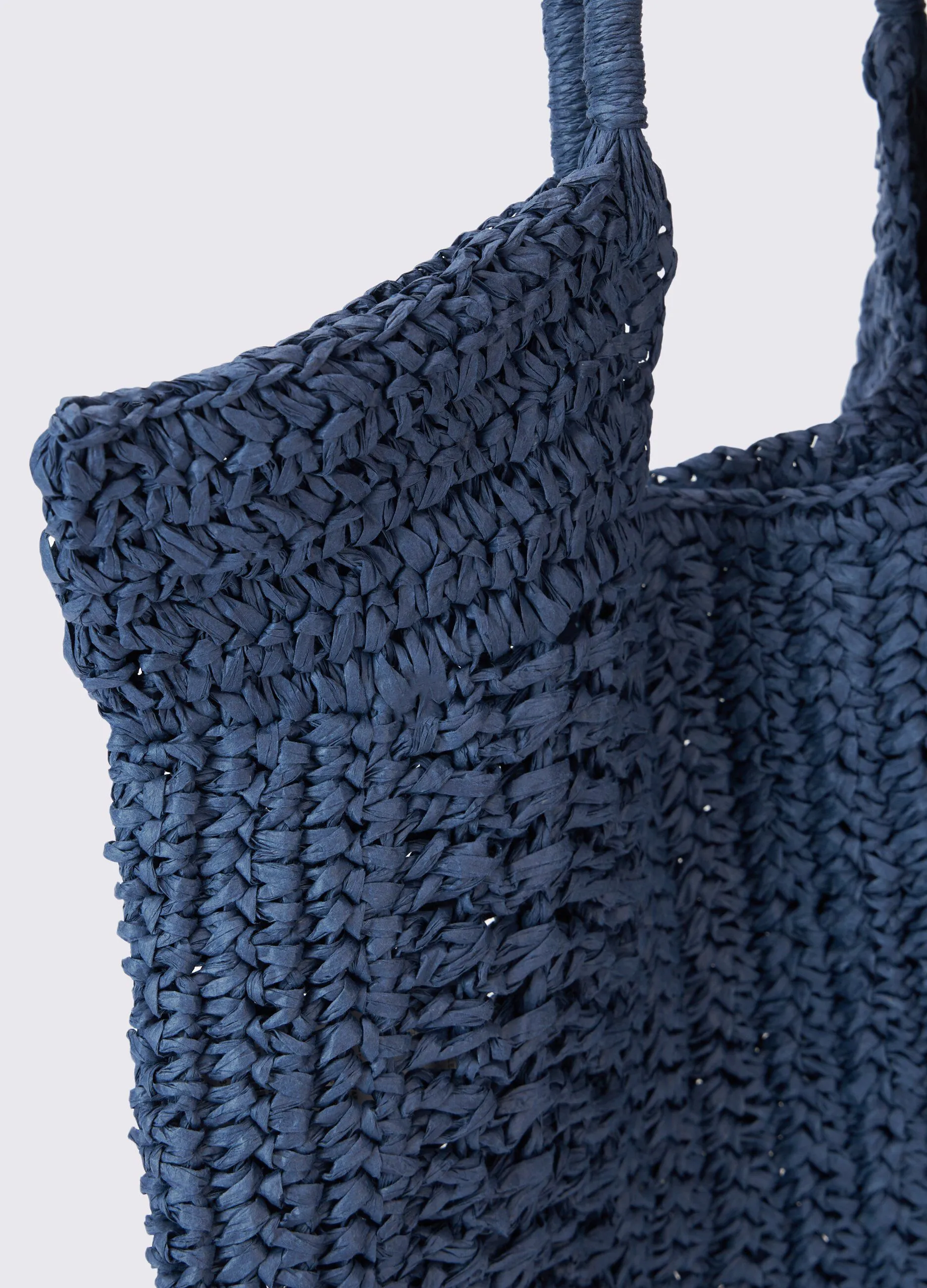 Borsa a mano in paglia colorata donna