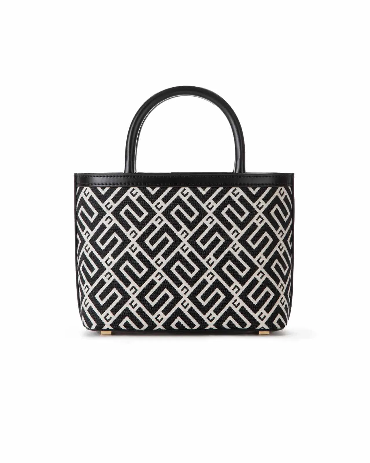 Borsa a mano jacquard nera