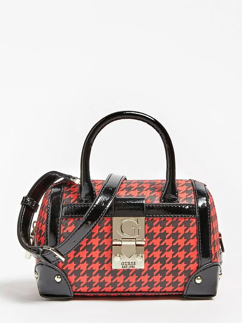 Borsa a mano lucienne pied de poule