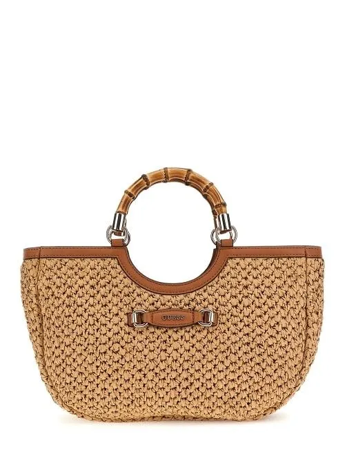 Borsa a mano siria paglia guess