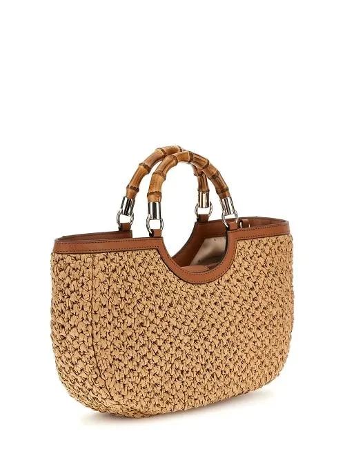 Borsa a mano siria paglia guess