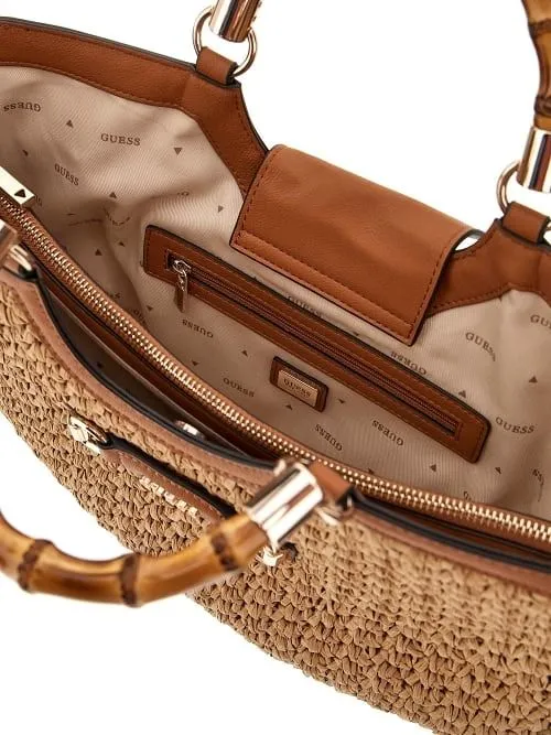 Borsa a mano siria paglia guess