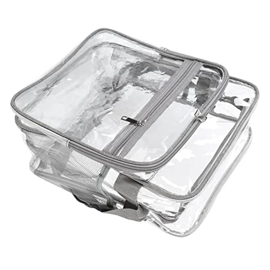 Borsa a tracolla trasparente, robusta borsa a tracolla trasparente impermeabile con cerniera alla moda con cinturino regolabile 