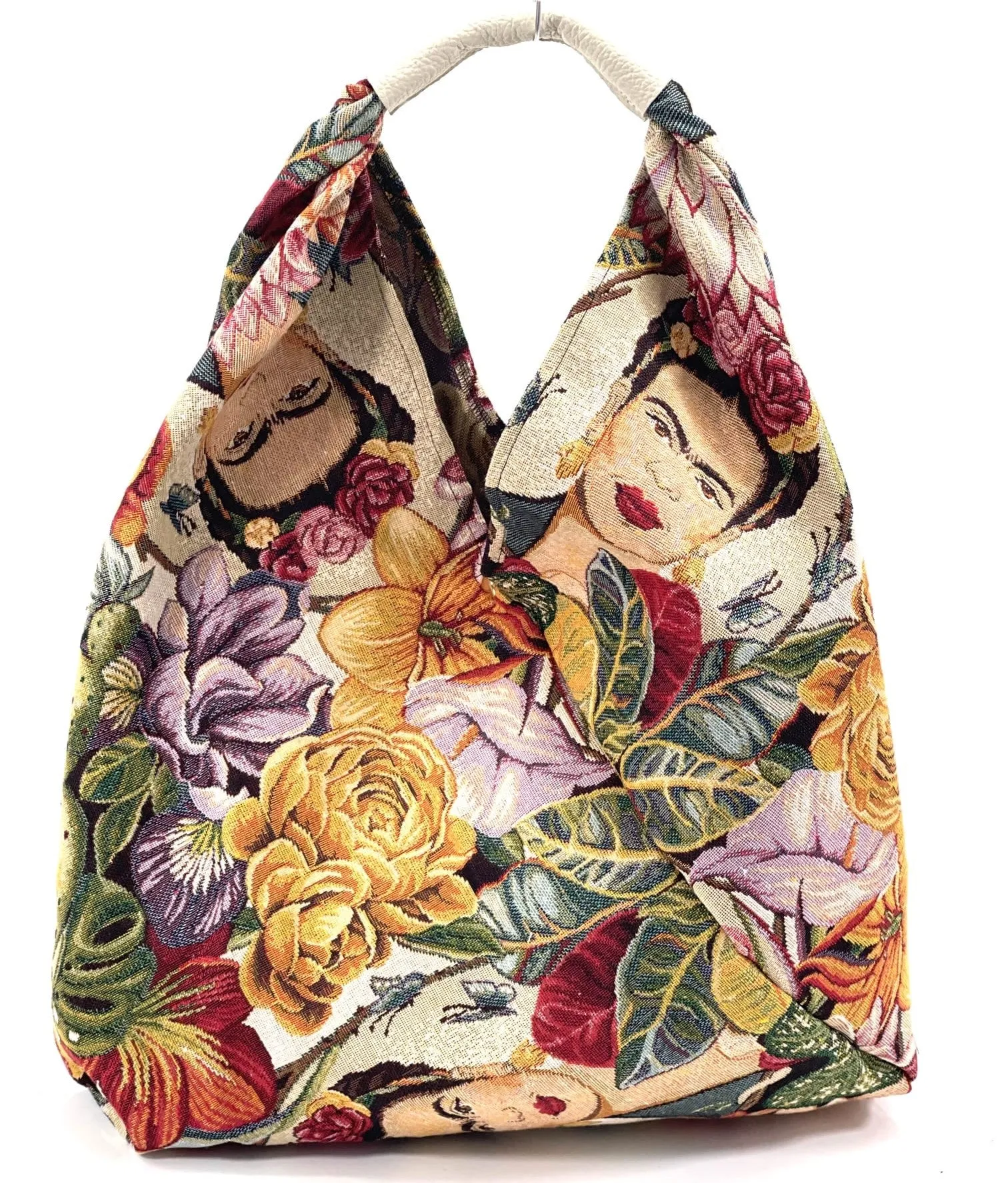 Borsa Donna Grande Manici Multicolore Stampa Frida Casual Comoda