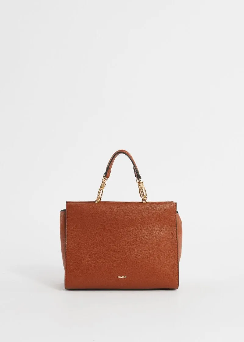 Borsa top handle in similpelle