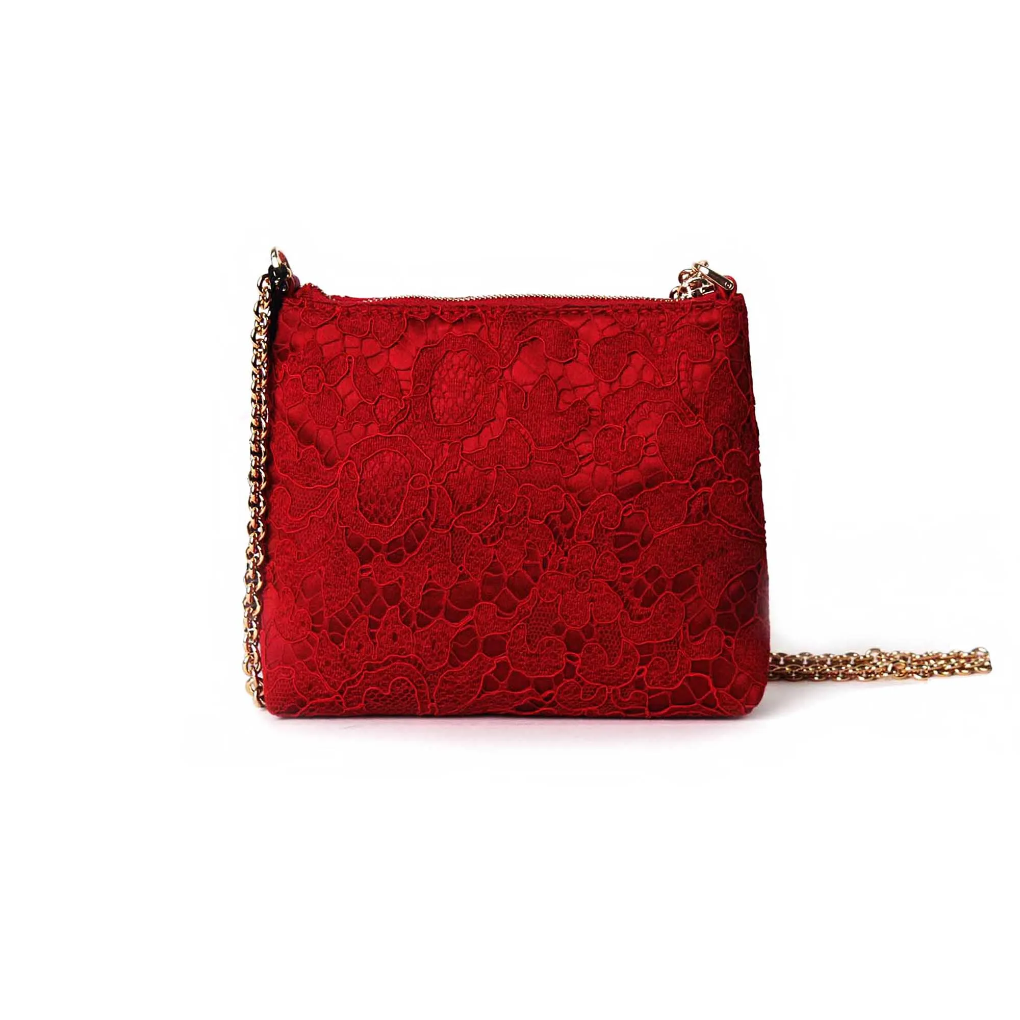Borsa Tracolla Teenager Rossa In Pizzo