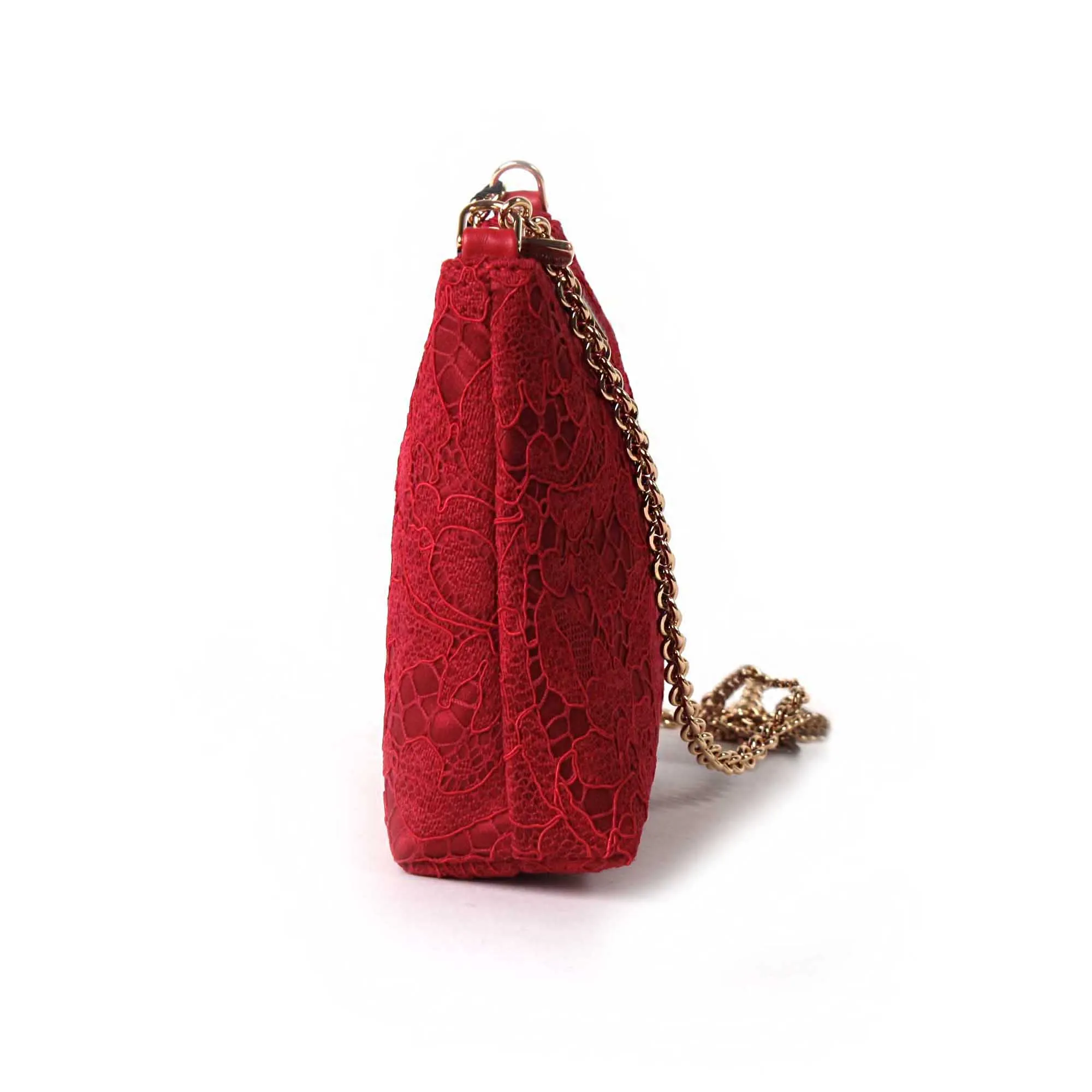 Borsa Tracolla Teenager Rossa In Pizzo