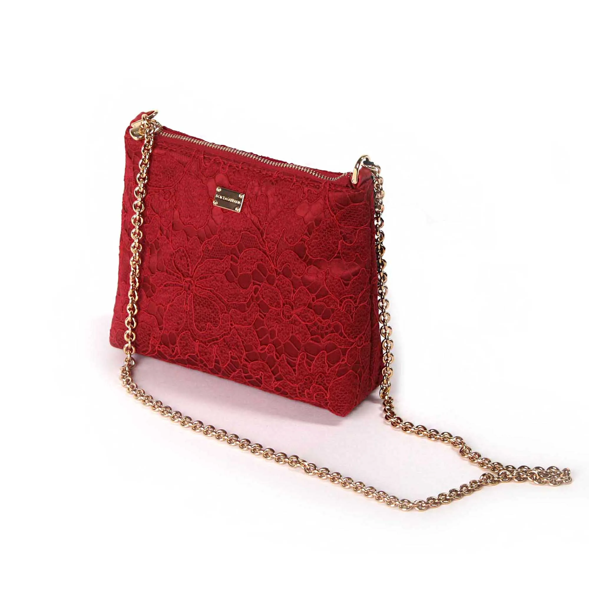 Borsa Tracolla Teenager Rossa In Pizzo