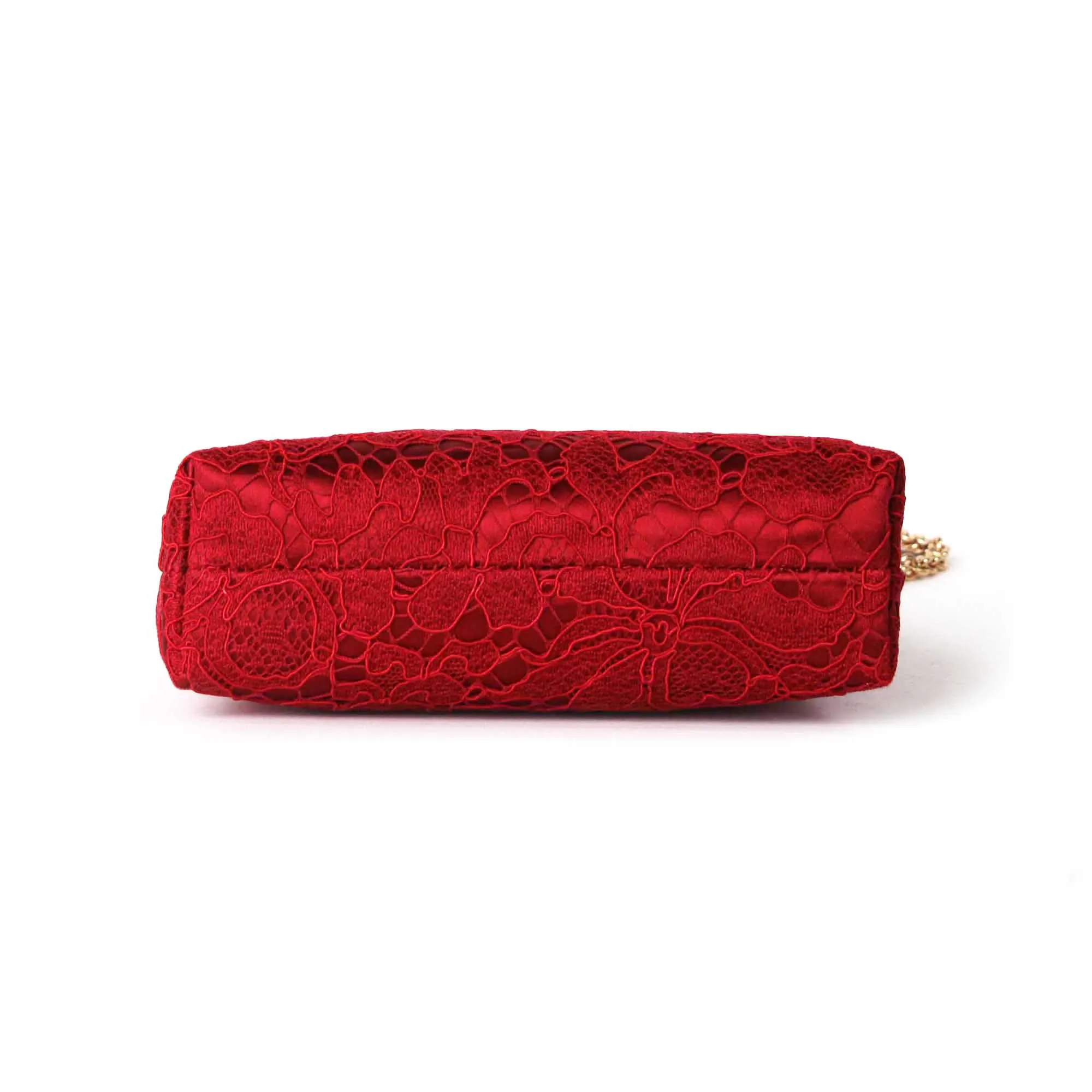 Borsa Tracolla Teenager Rossa In Pizzo