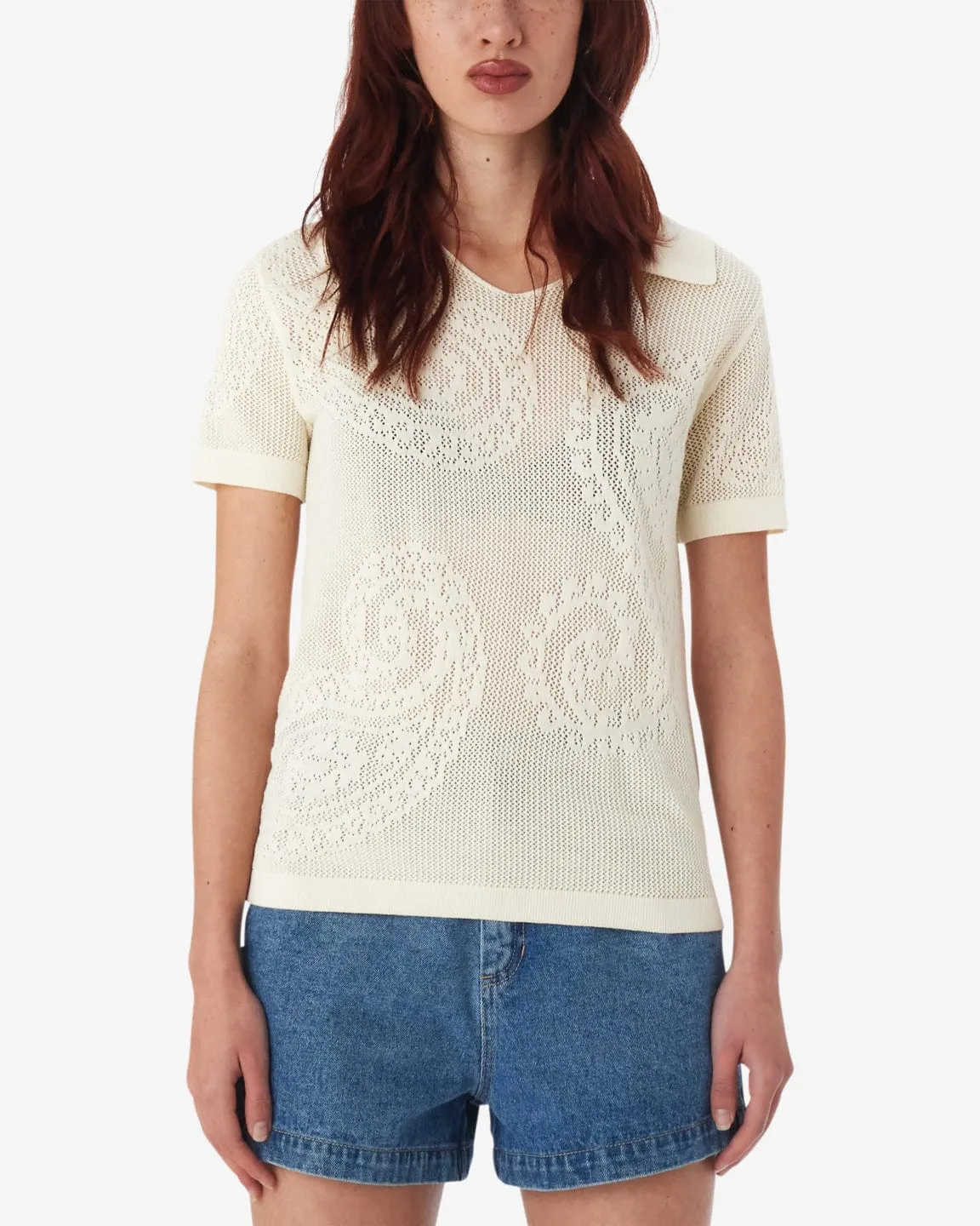 Briana Open Knit Shirt