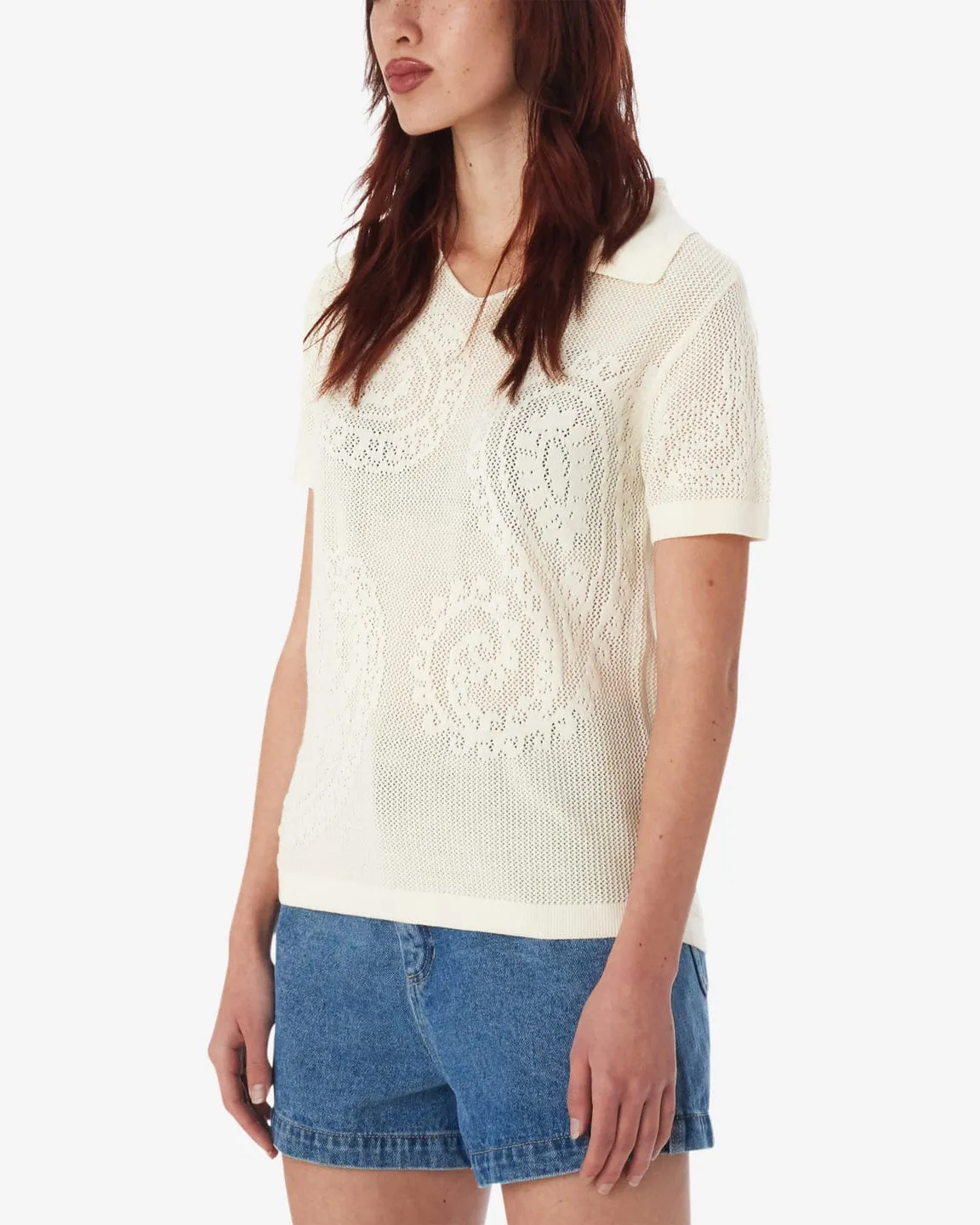 Briana Open Knit Shirt