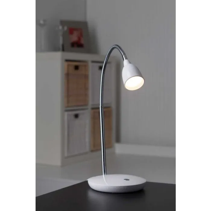 Brilliant Anthony Lampada da Tavolo LED Bianco, 1-Luce