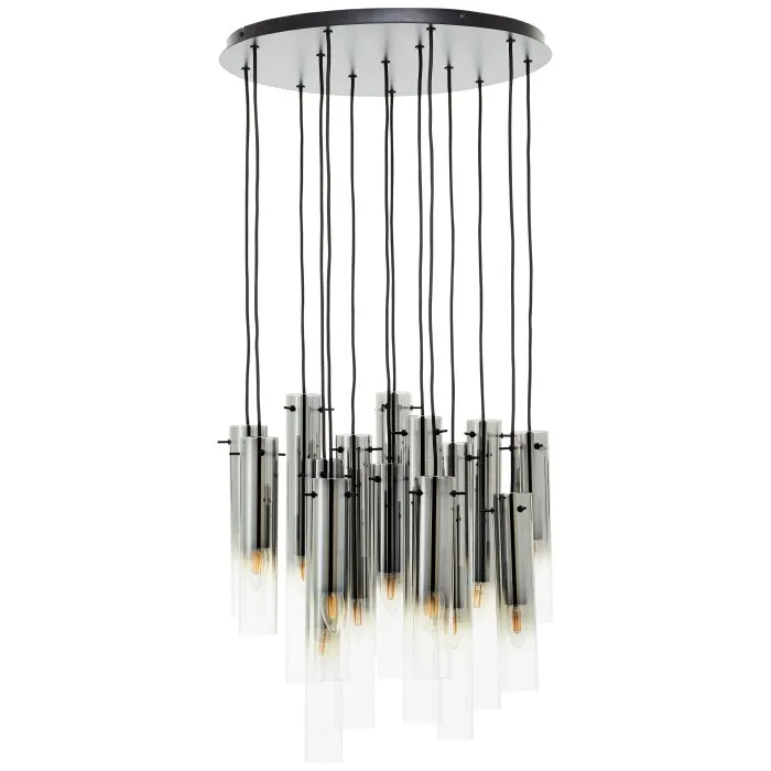 Brilliant Glasini Lampada a Sospensione Nero, 14-Luci