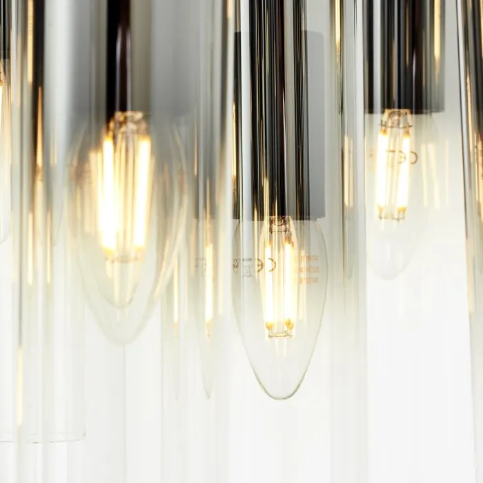 Brilliant Glasini Lampada a Sospensione Nero, 14-Luci