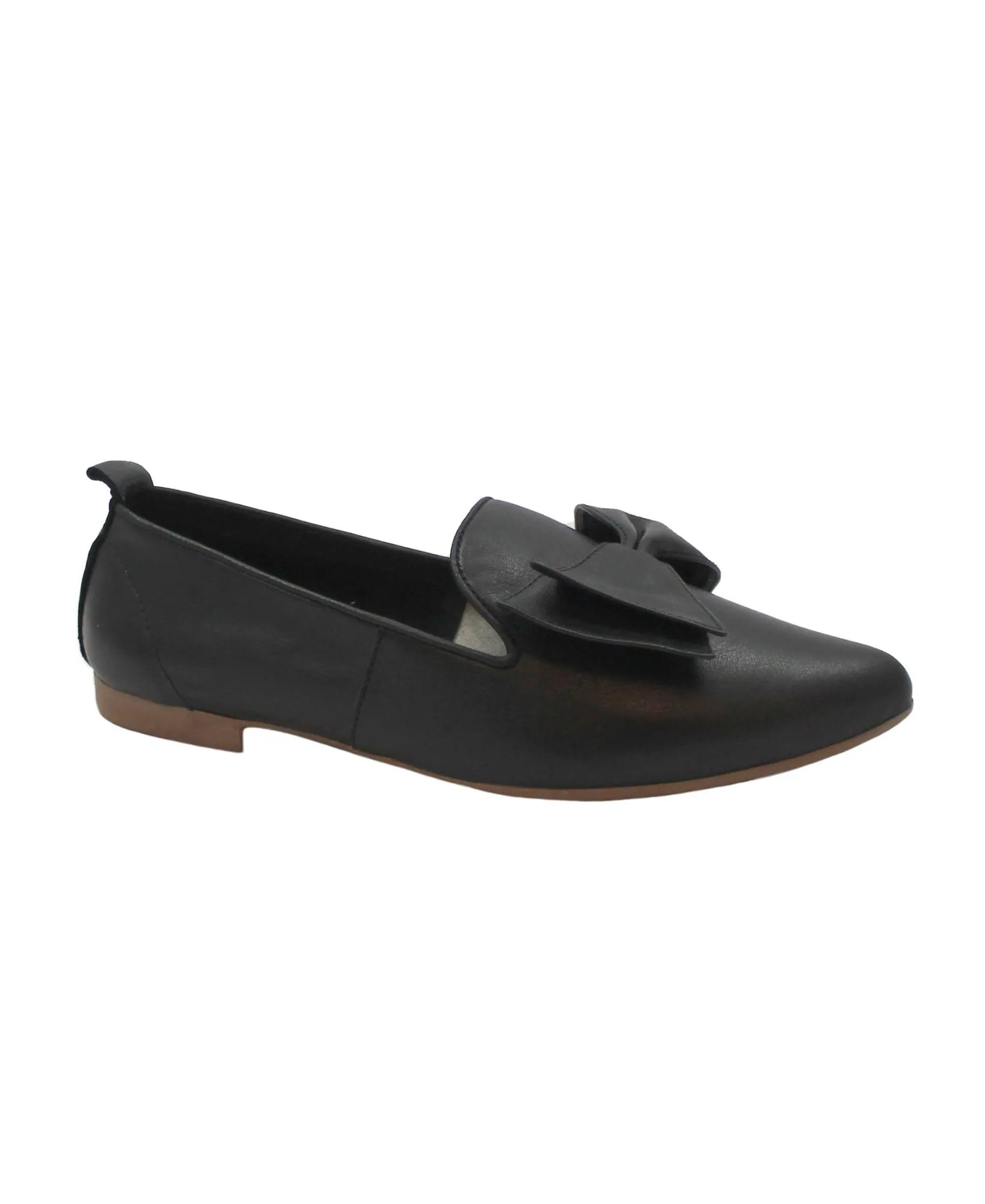 BUENO SHOES WR3117 nero ballerine donna in pelle fiocco