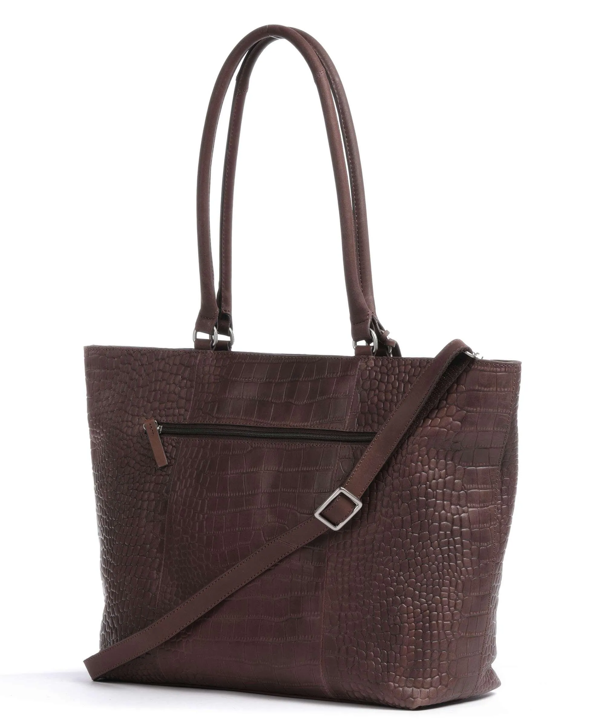  Burkely Cool Colbie Borsa shopper 15″ pelle in rilievo marrone scuro  