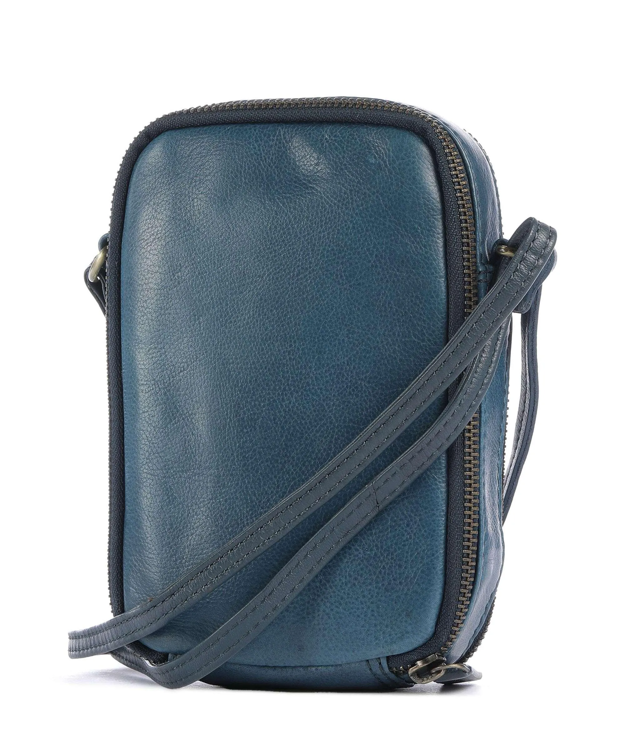  Burkely Natural Norah Borsetta porta cellulare pelle di vacchetta grana petrol  