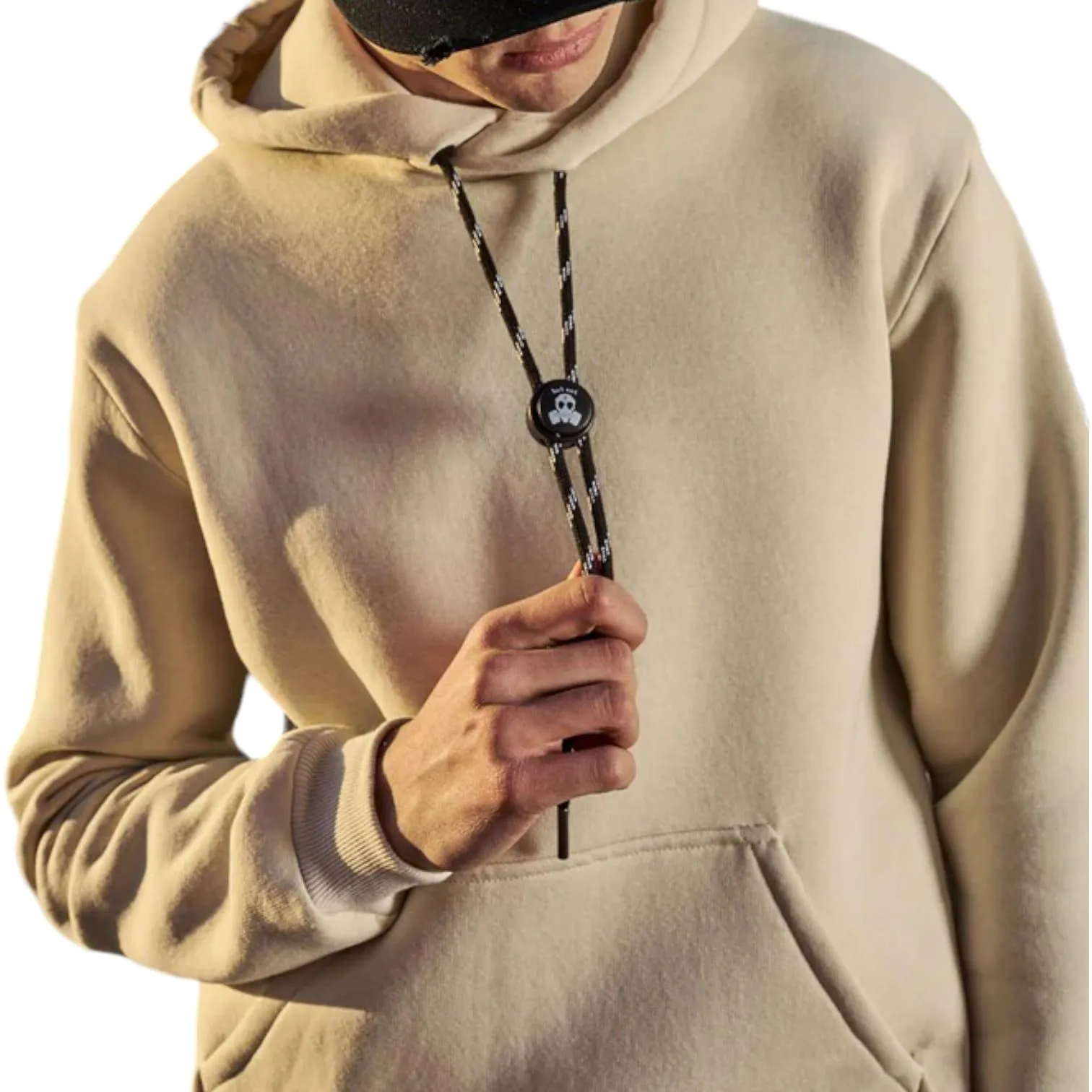 ButNot  ---------    ------------Butnot felpa con cappuccio e fermalaccio personalizzato uomo - beige