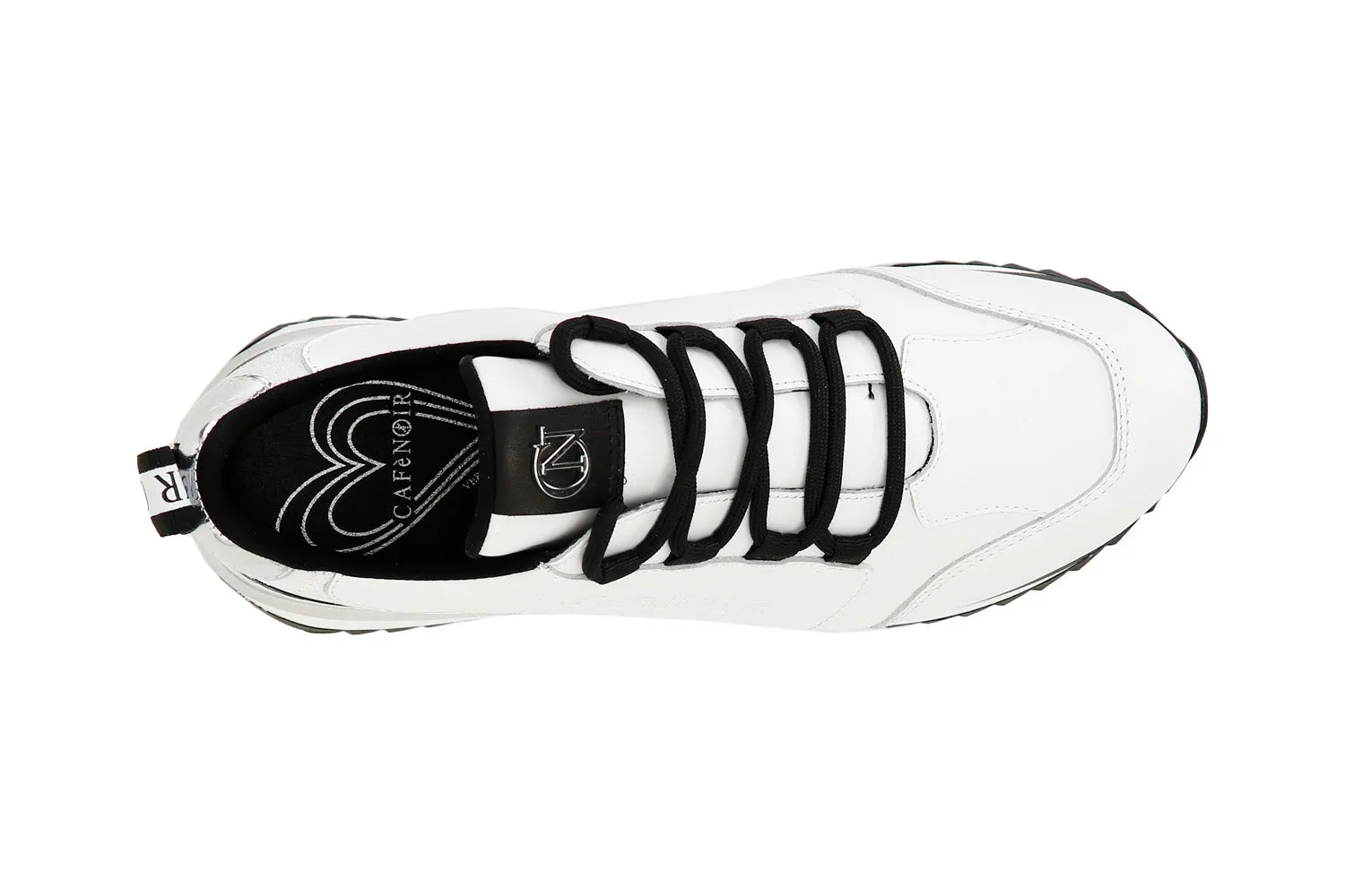CafèNoir sneakers zeppa rialzata tomaia pelle