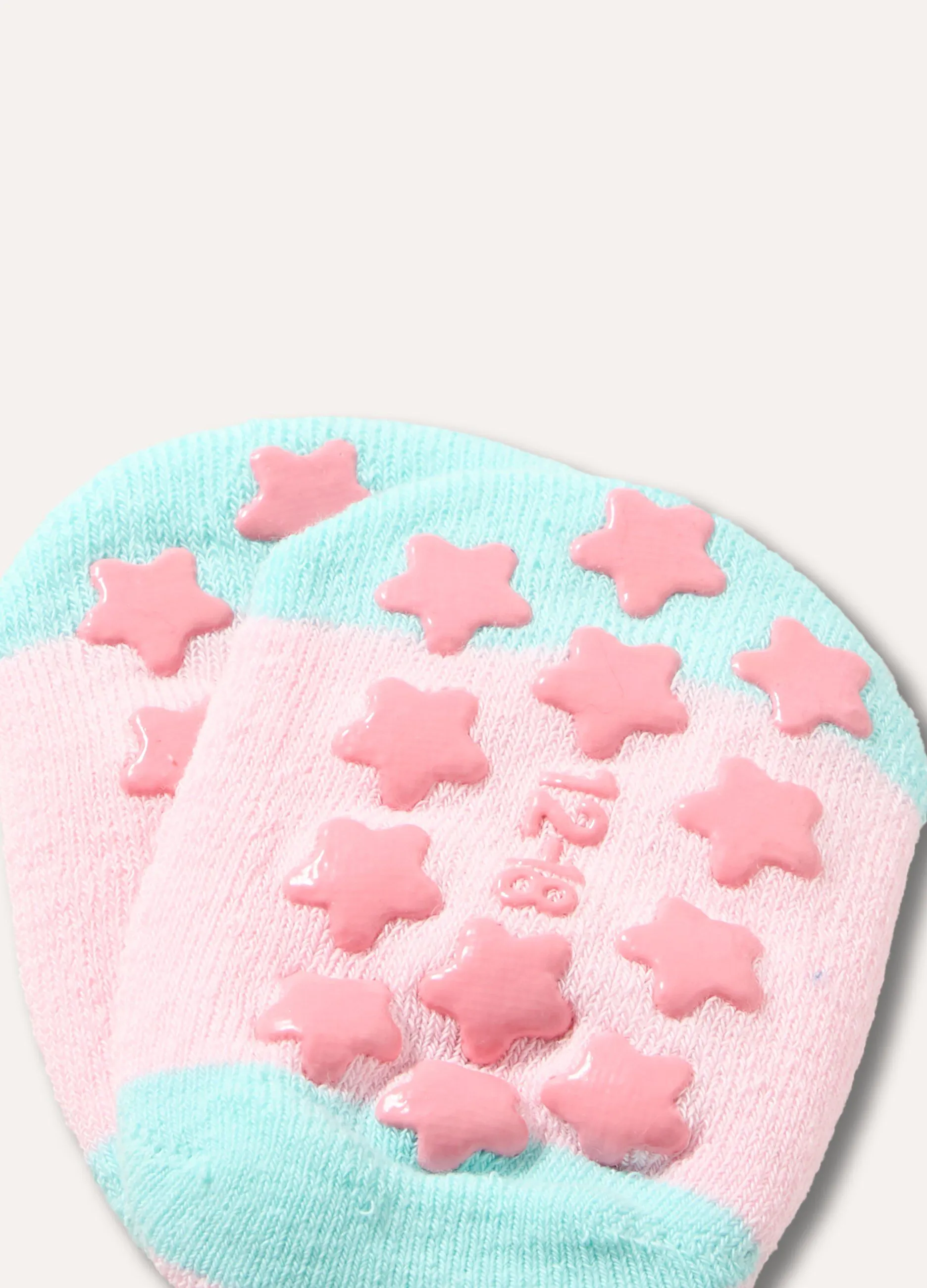 Calze antiscivolo in cotone stretch neonata