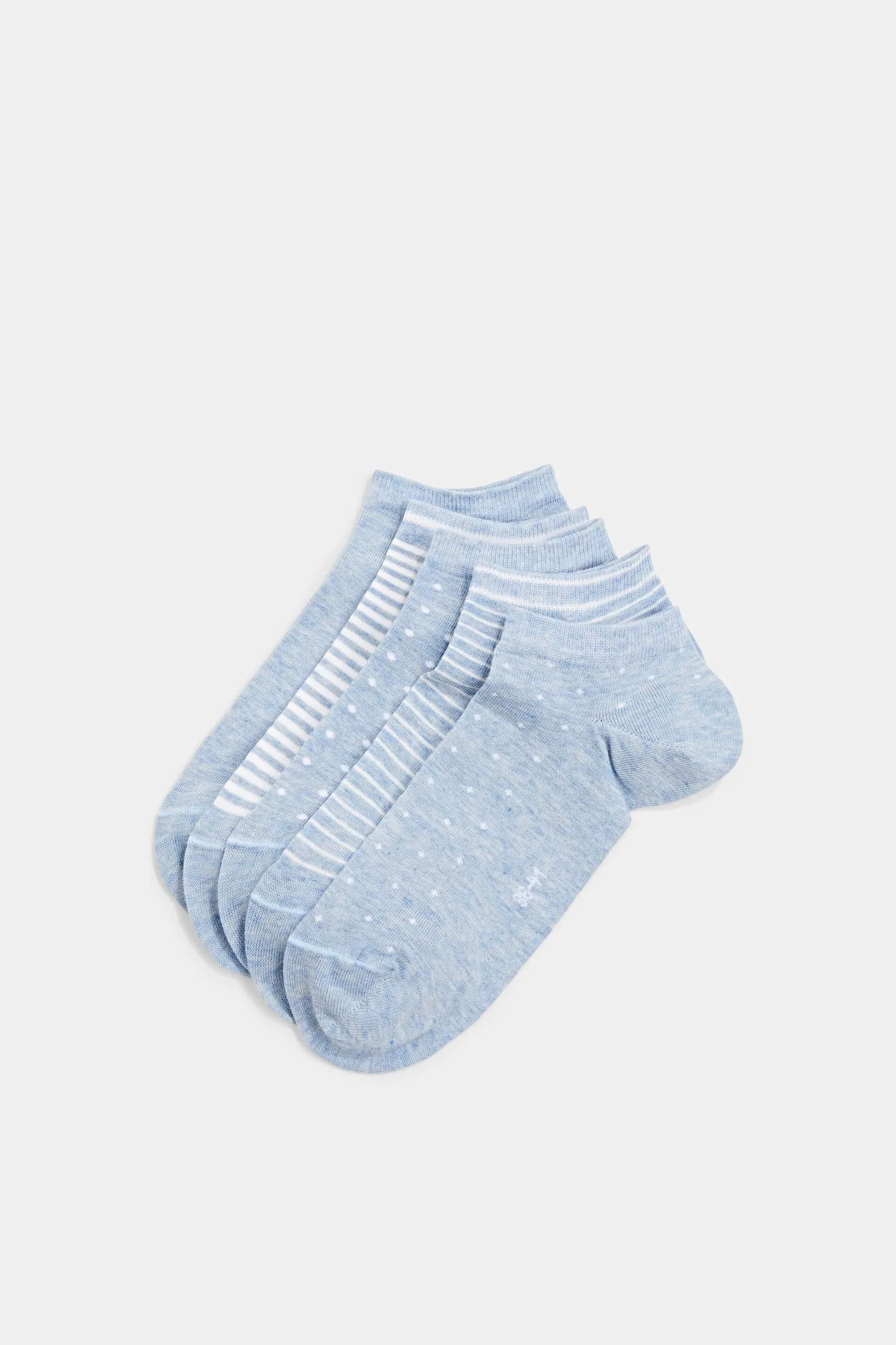 Calze da sneakers in confezione da 5, cotone biologico