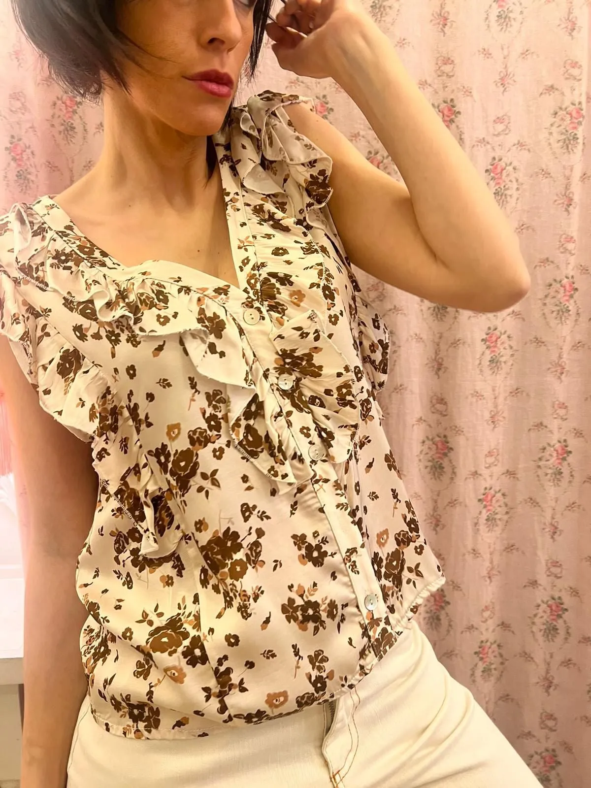Camicetta Fleur Brown
