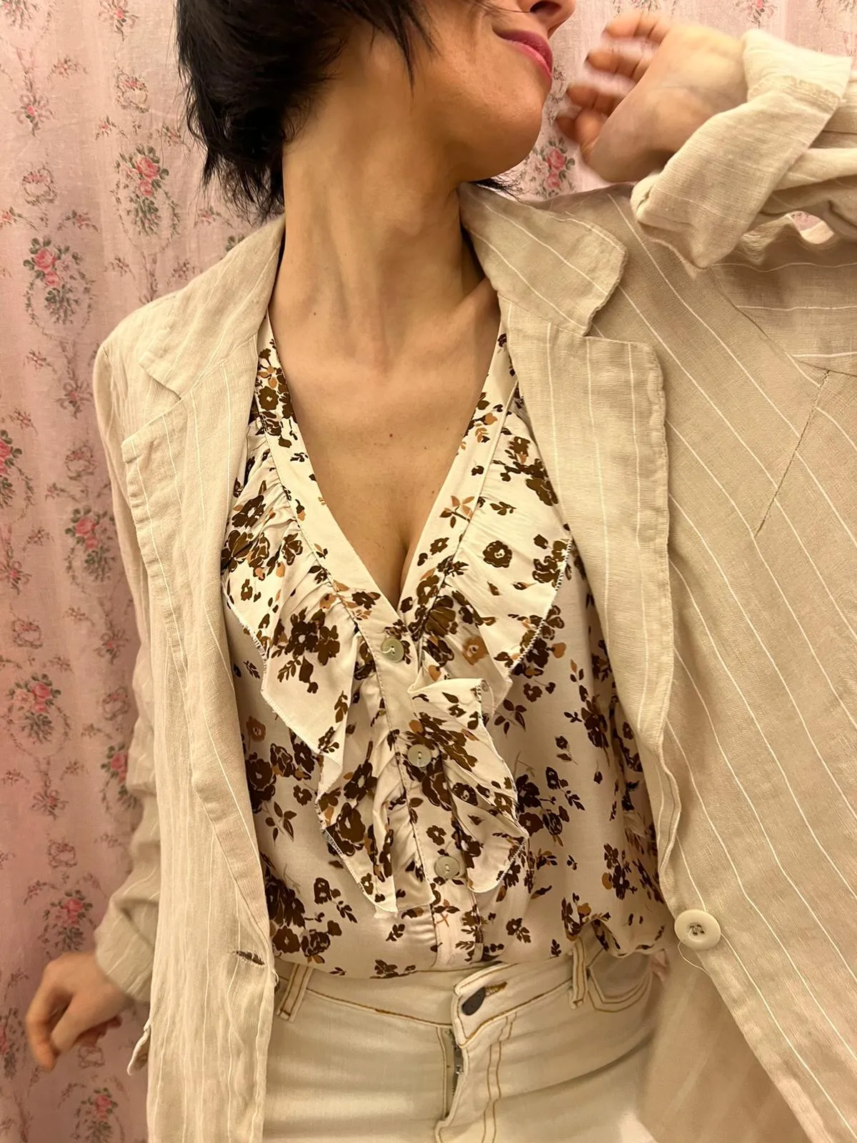 Camicetta Fleur Brown