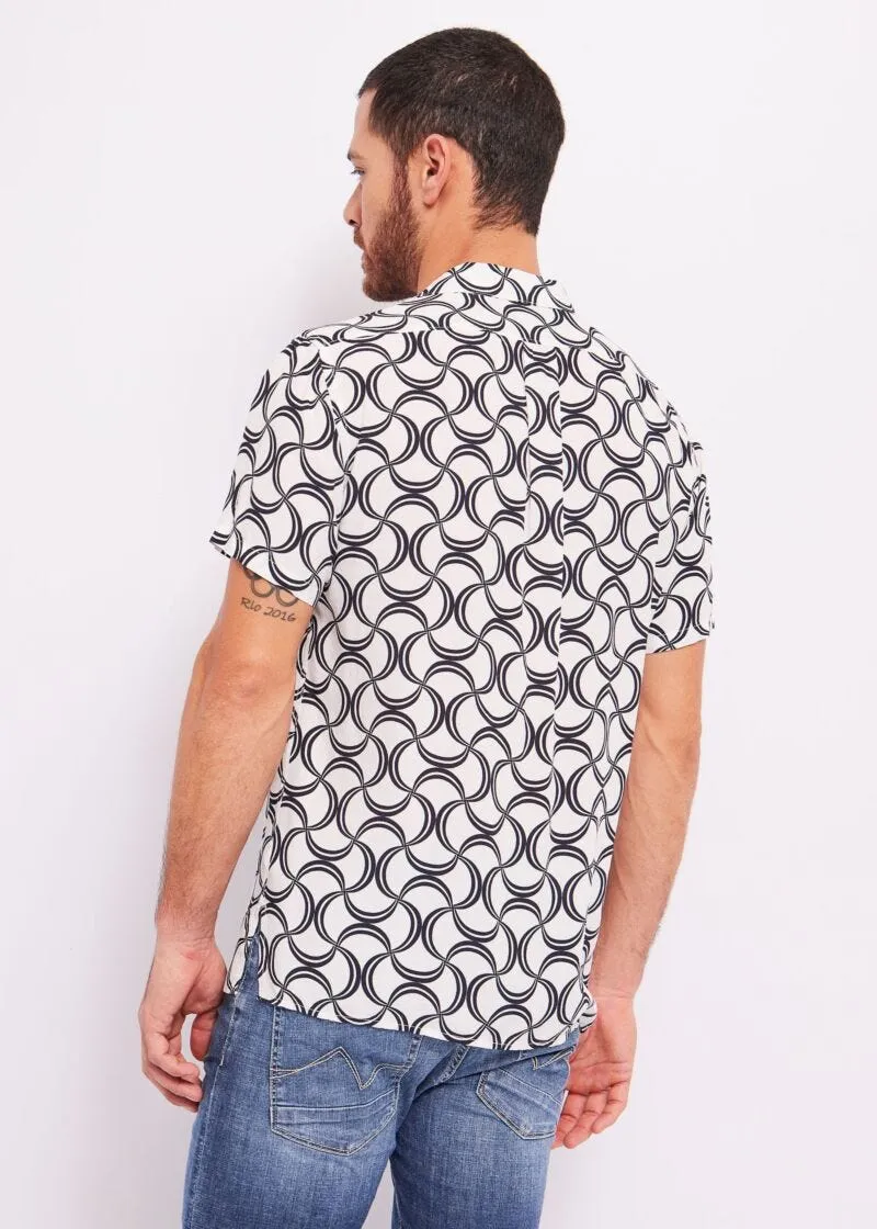 Camicia bowling con stampa