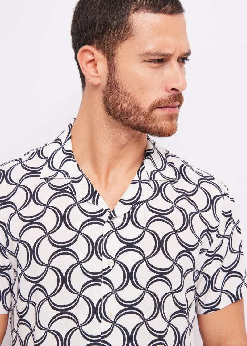 Camicia bowling con stampa