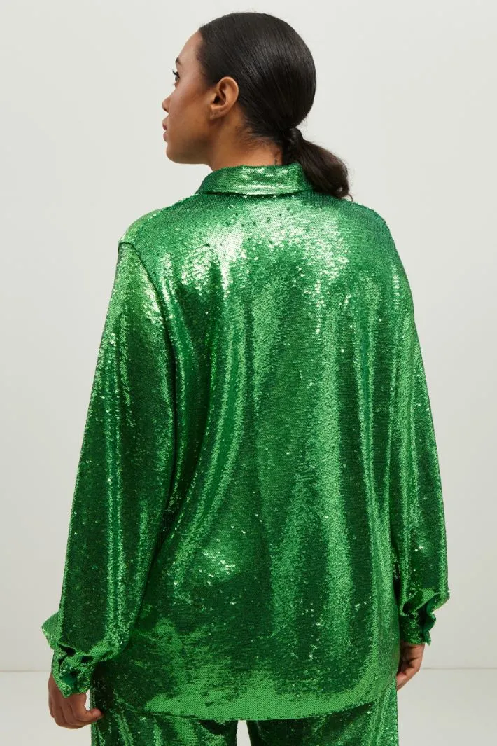 Camicia con paillettes