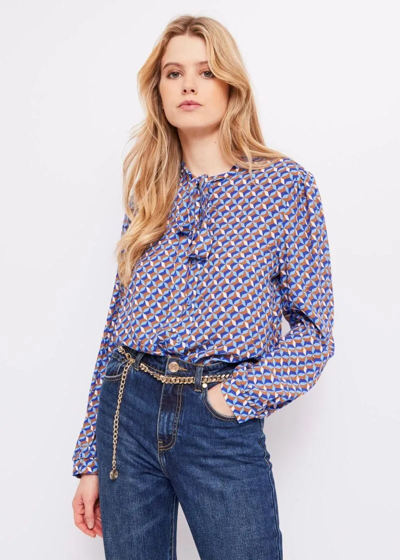 Camicia con stampa geometrica