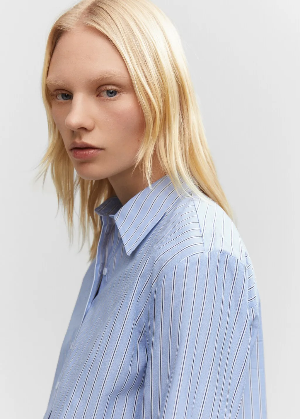 Camicia crop righe