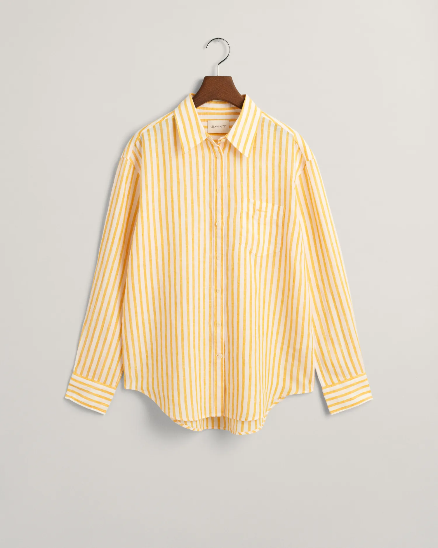 Camicia di lino a righe relaxed fit