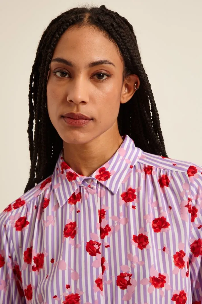 Camicia in georgette stampata