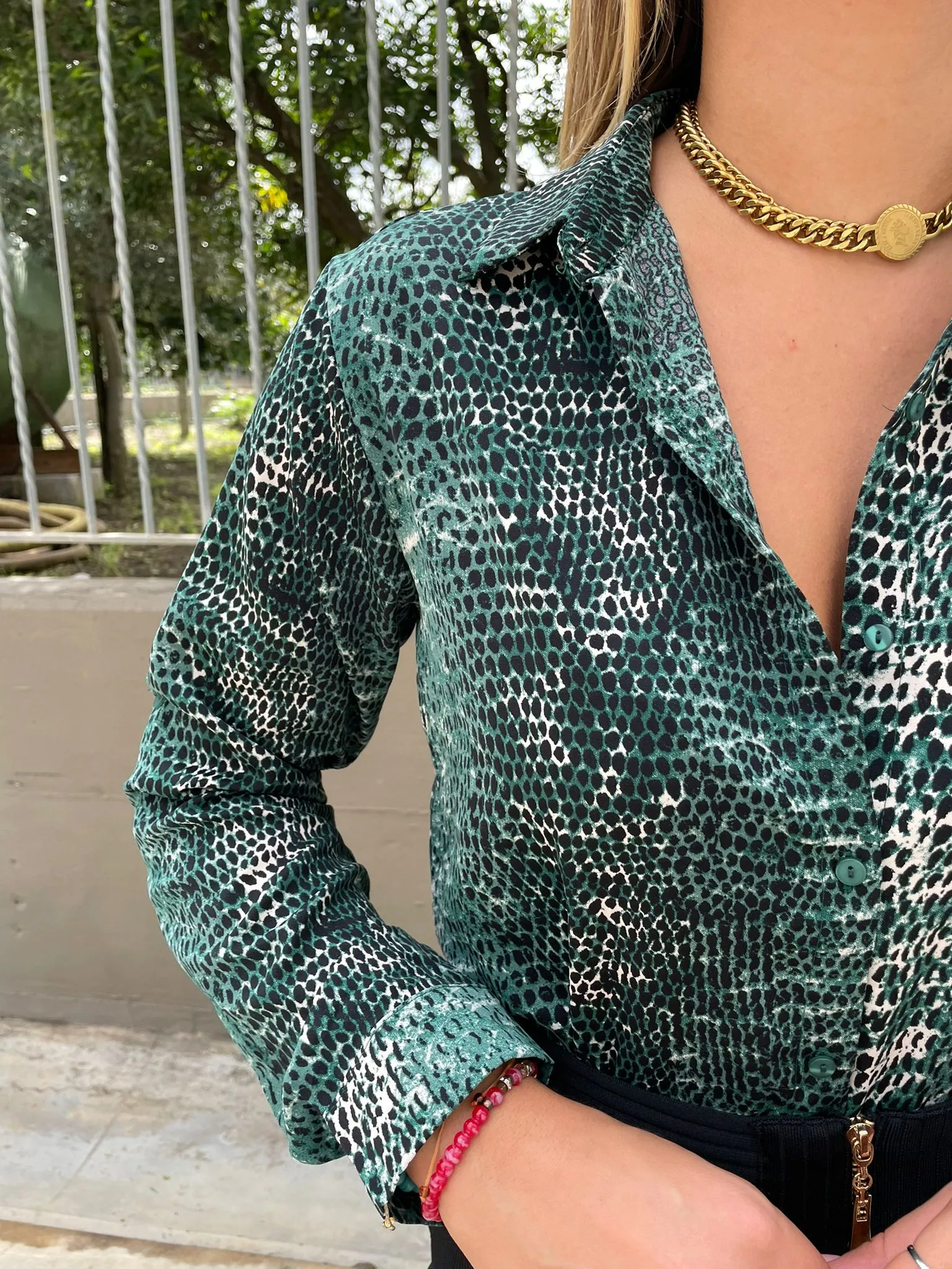 Camicia pitonata velata