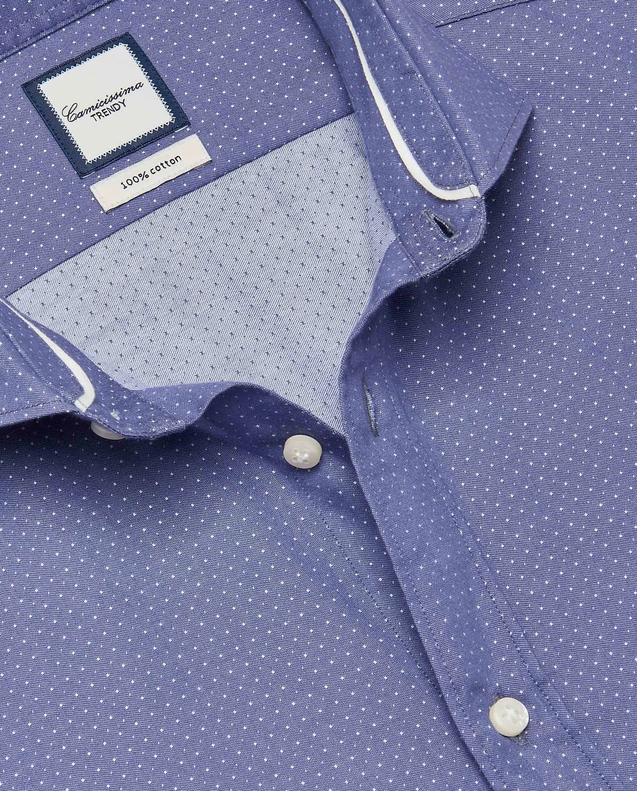 Camicia trendy blu navy comfort fit francese    