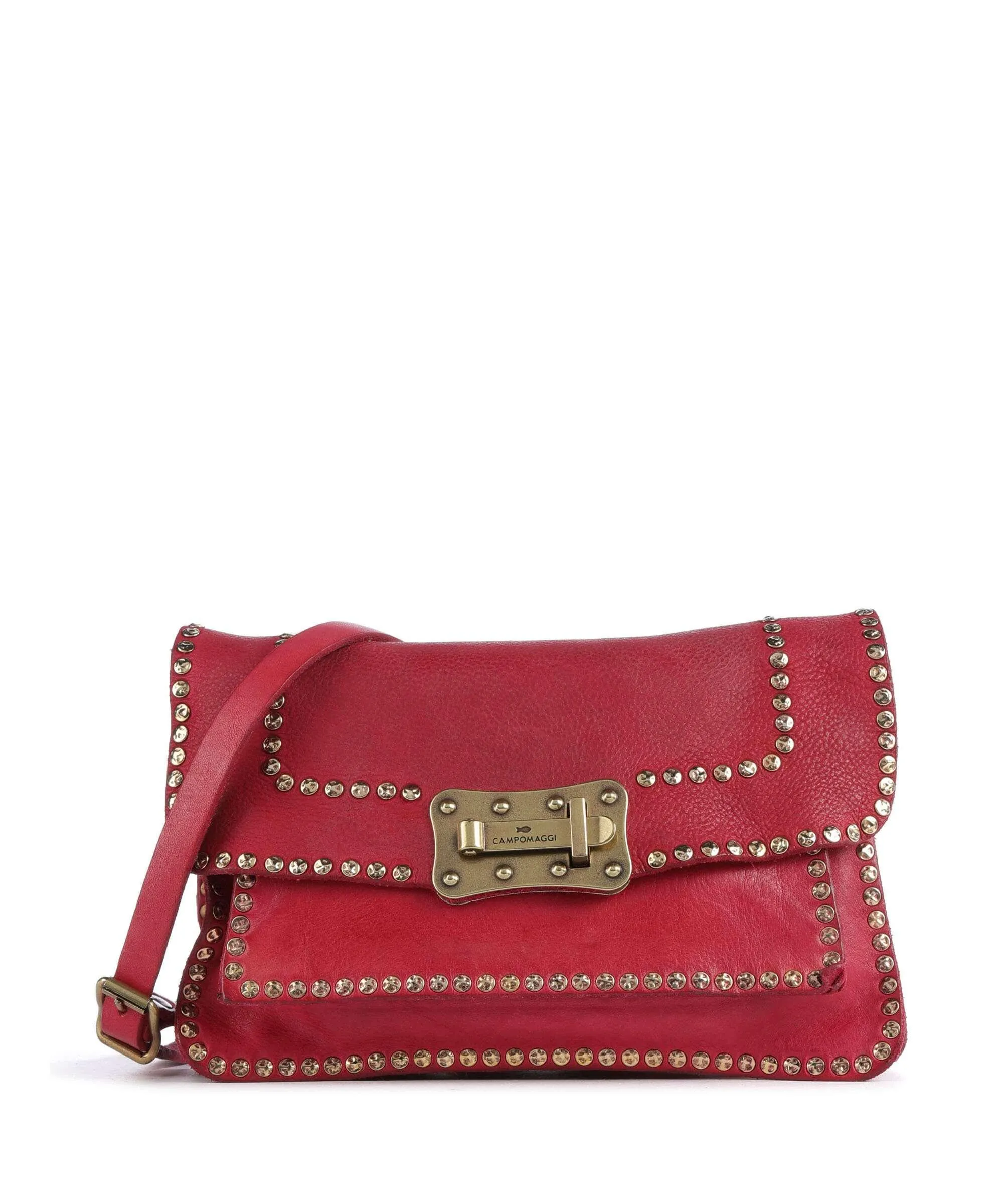  Campomaggi Borsa a tracolla pelle di vacchetta grana pink  