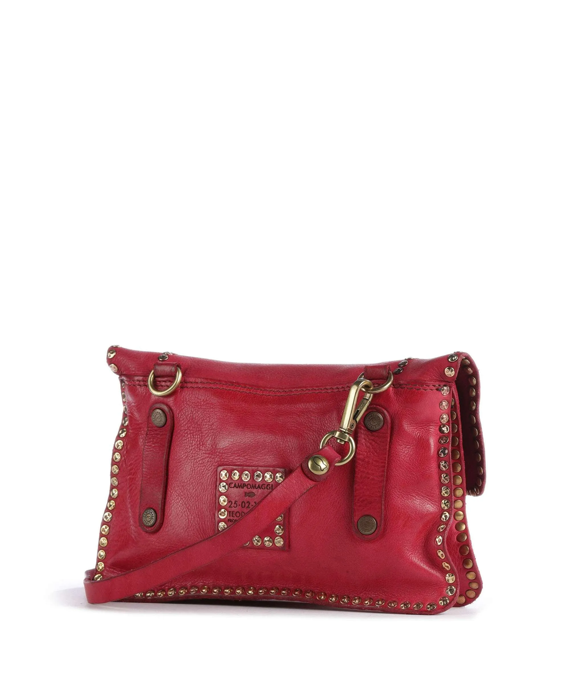  Campomaggi Borsa a tracolla pelle di vacchetta grana pink  