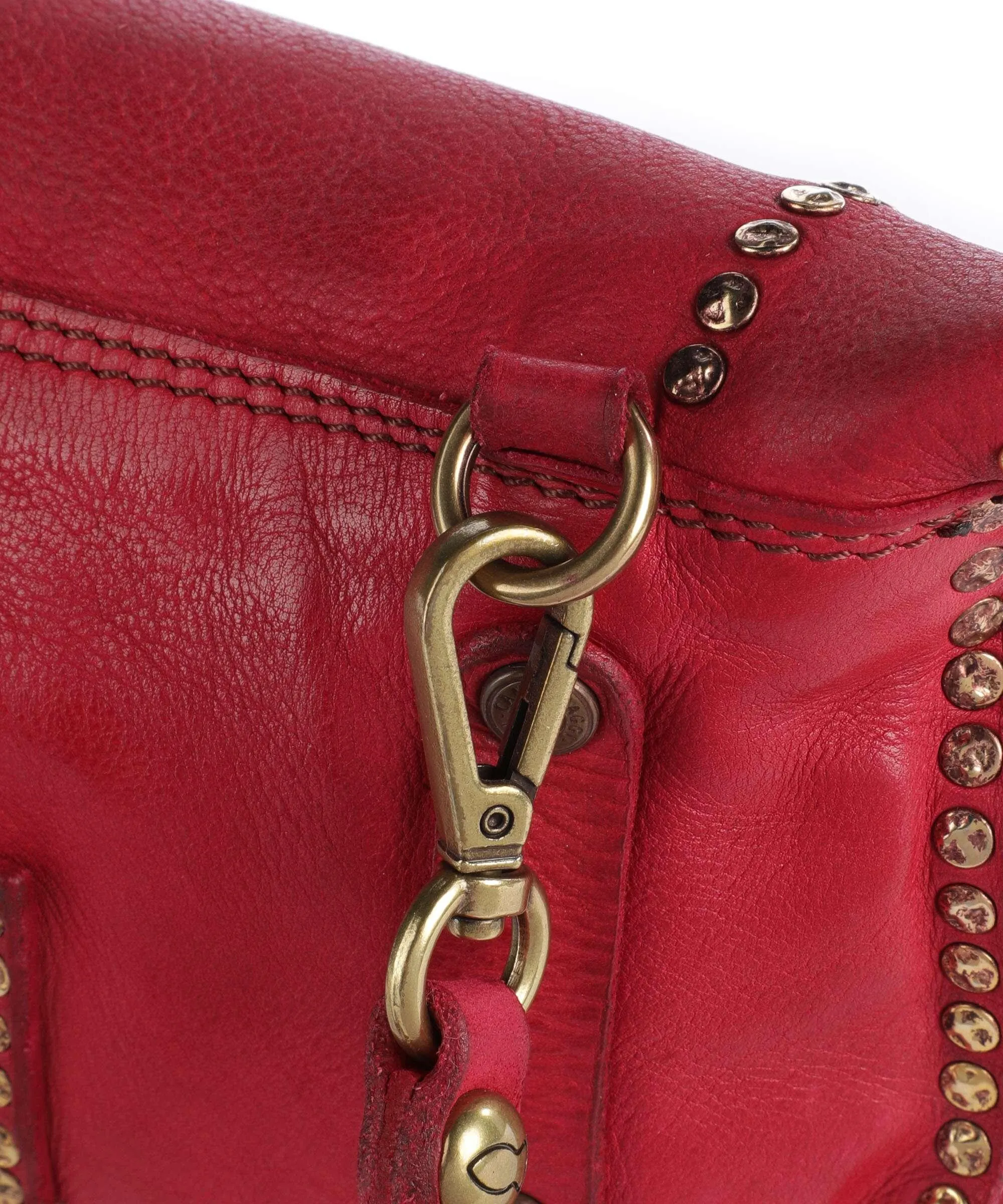  Campomaggi Borsa a tracolla pelle di vacchetta grana pink  