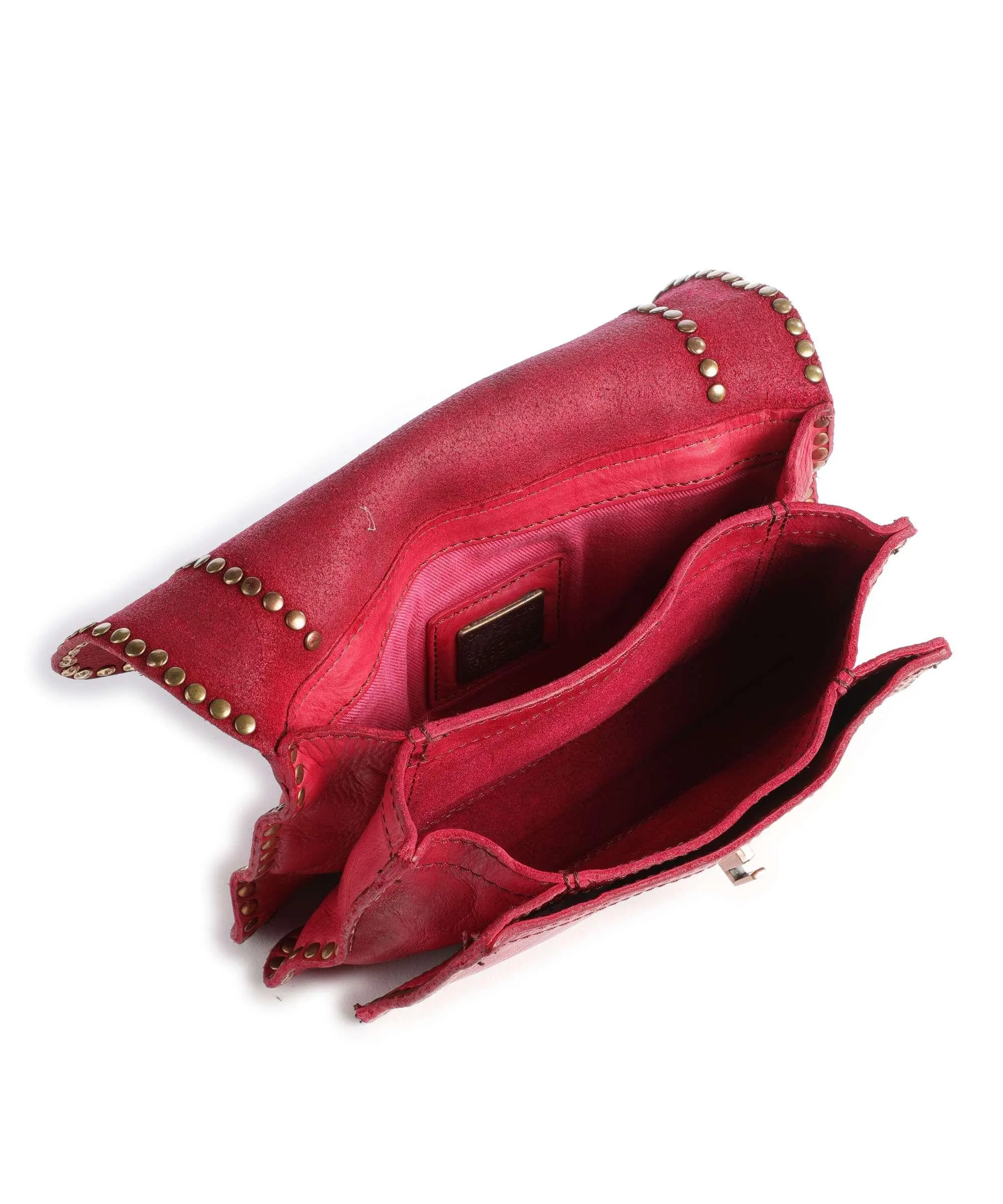  Campomaggi Borsa a tracolla pelle di vacchetta grana pink  