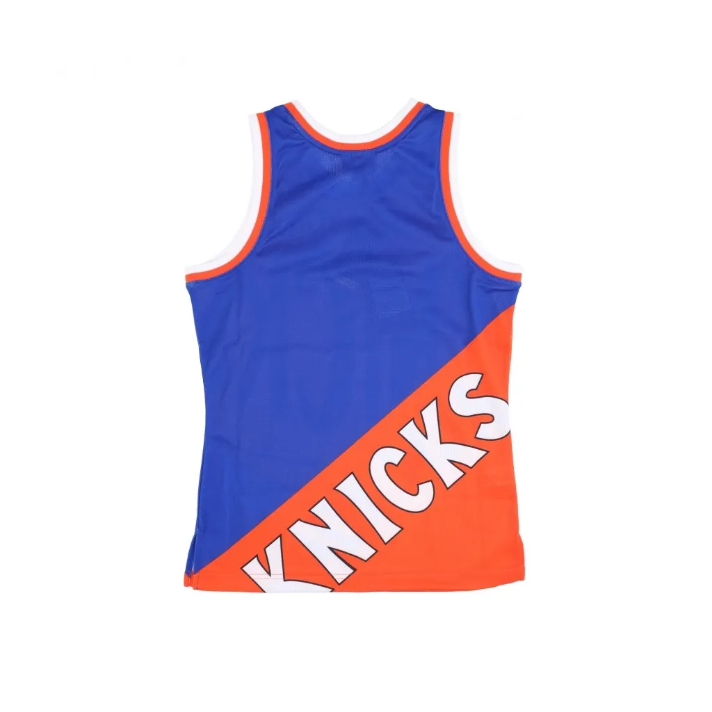 canotta tipo basket uomo nba big face fashion tank 50 hardwood classics neykni BLUE