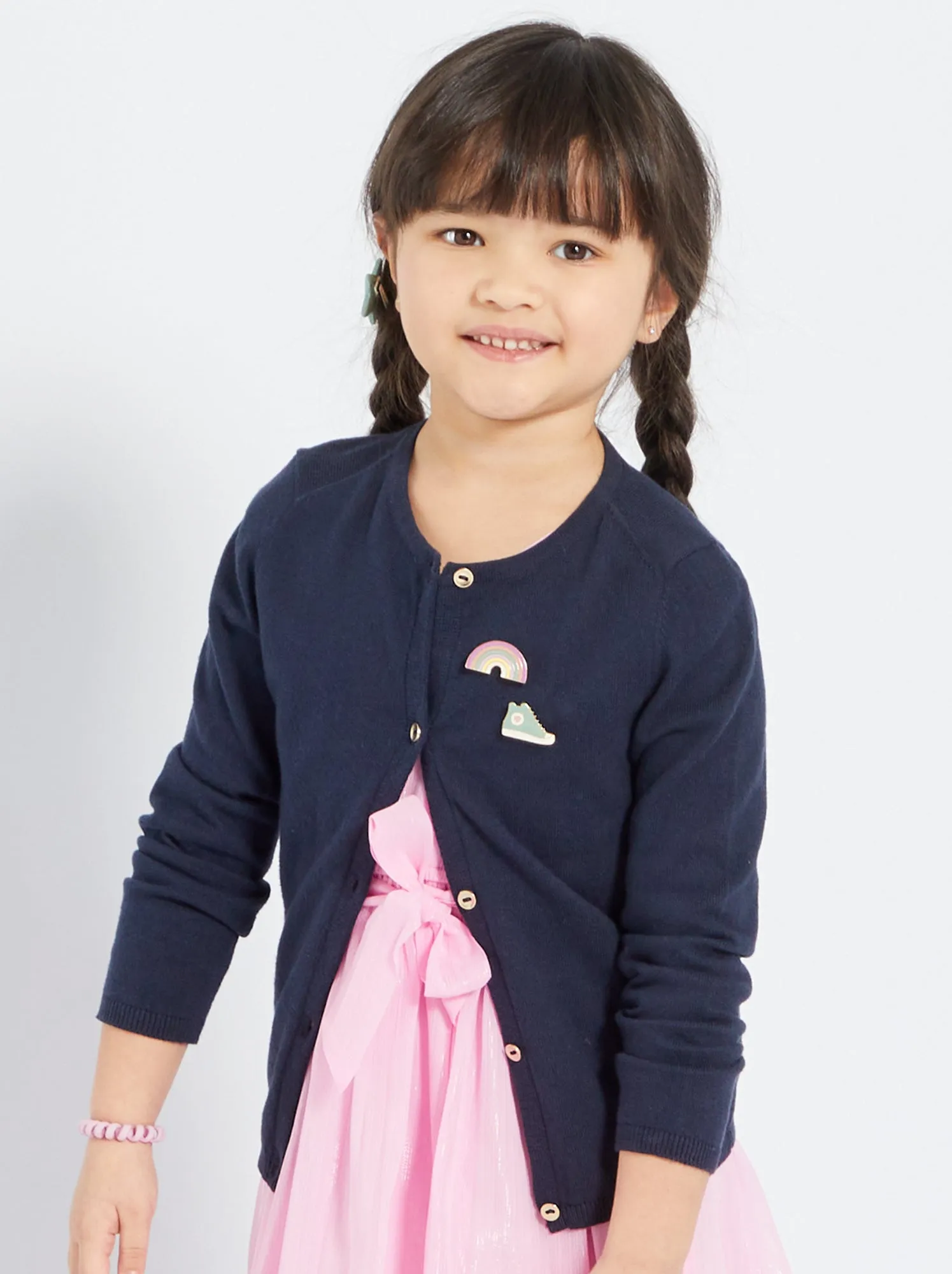 Cardigan in maglia fine - blu