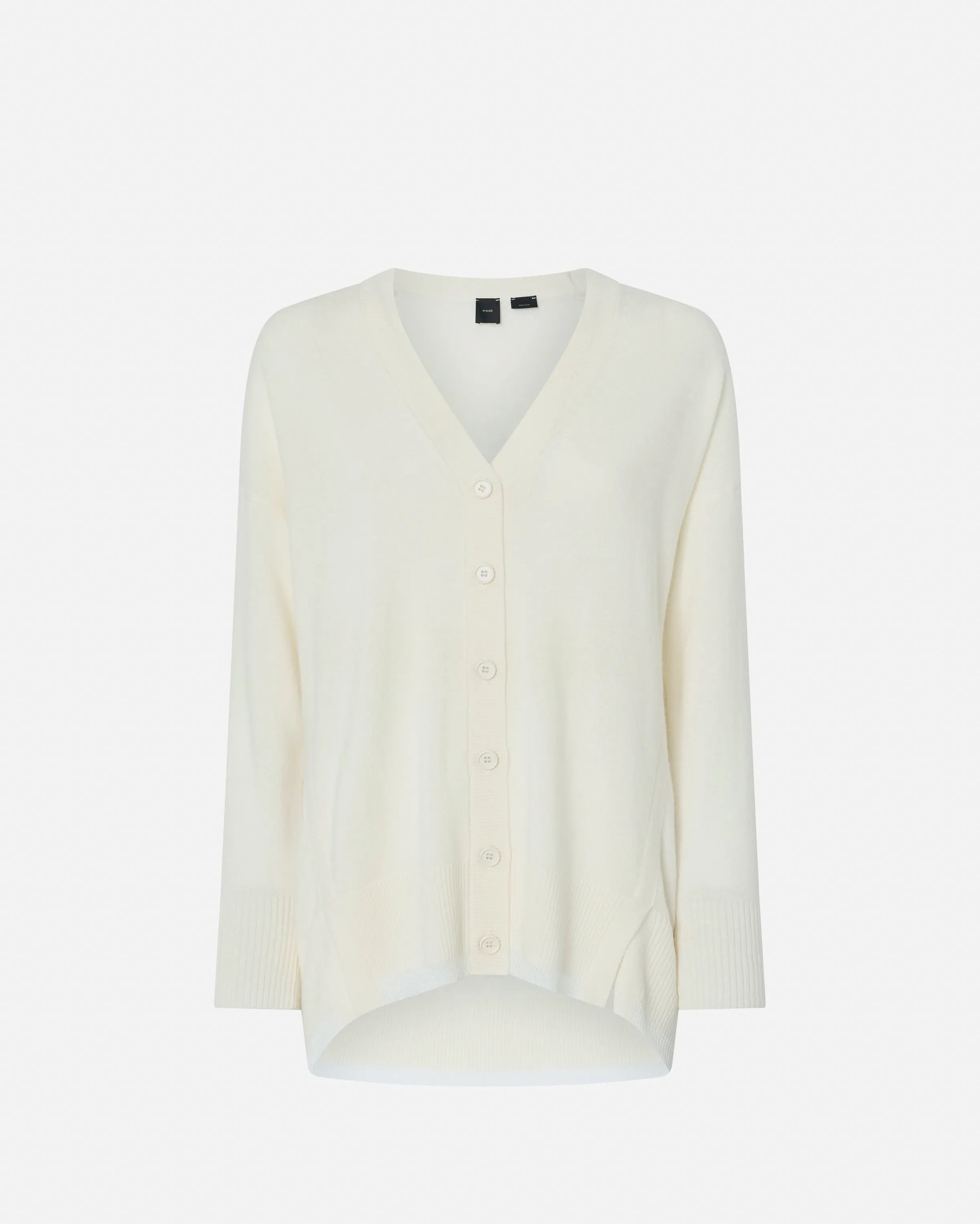  Cardigan scollo a V misto cachemire bianco    