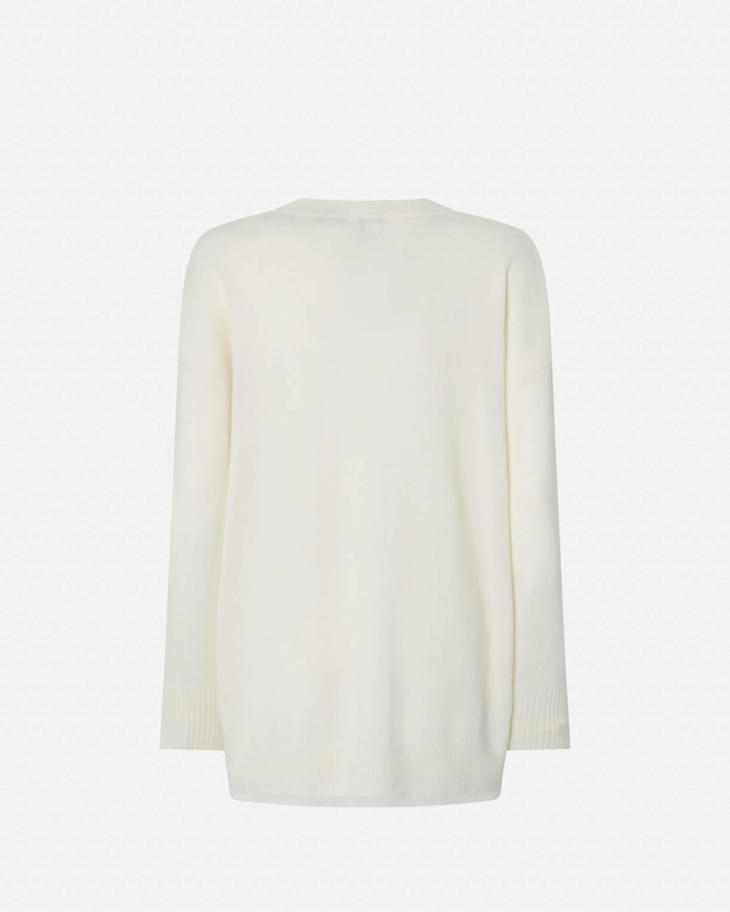  Cardigan scollo a V misto cachemire bianco    