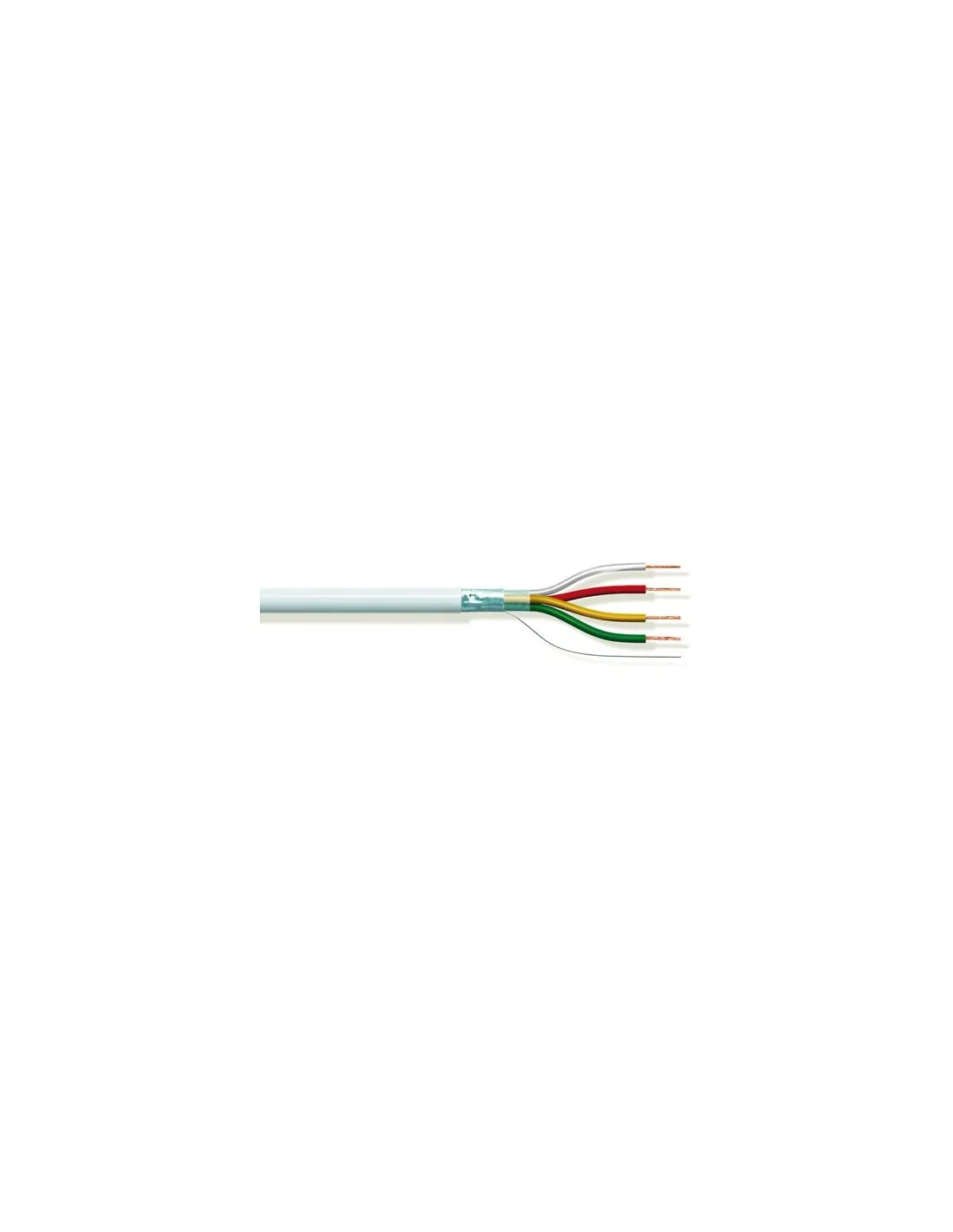 Cavo schermato per antifurto 4 fili in rame 2x0.50 mmq e 2x0.22 mmq Melchioni 492329166, Grado di isolamento III, Bianco