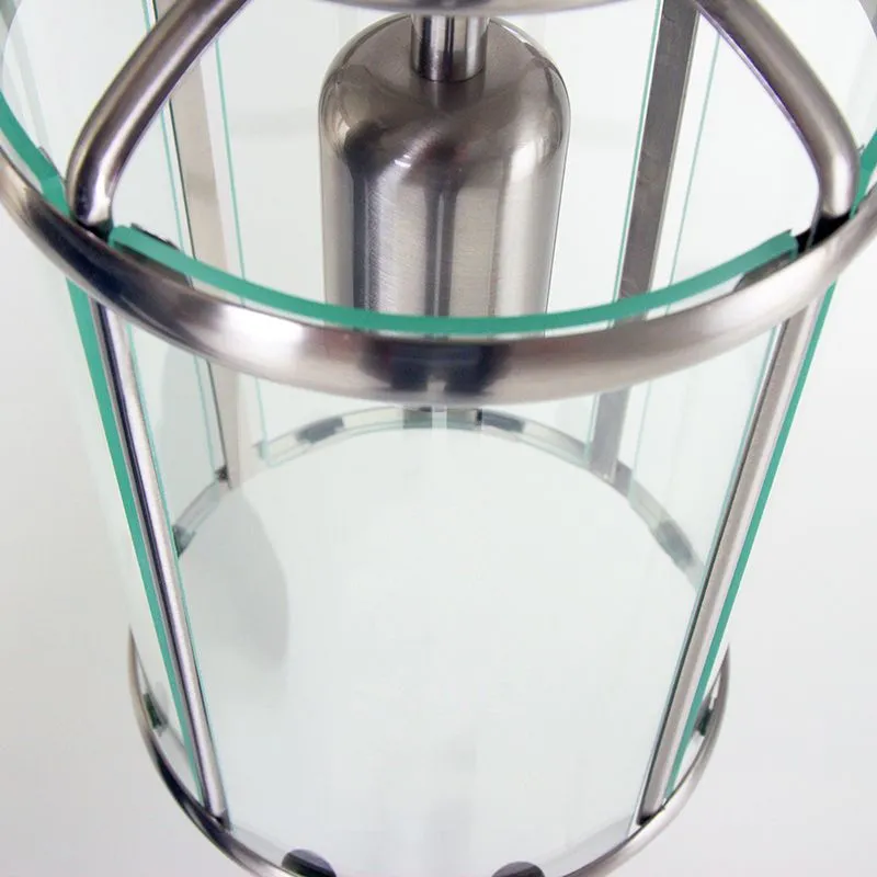 Ceiling Lamp Pimpernel Steel with Clear Glass Shade