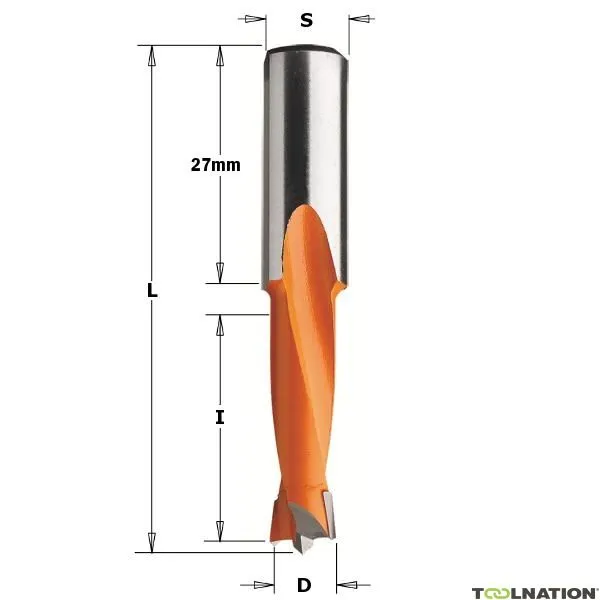 CMT 310.127.12 Trapano a tazza 12,7 mm, gambo 10x27 sinistro