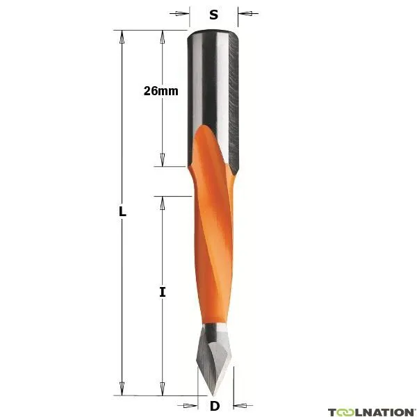 CMT 366.060.12 Trapano a colonna con punta da 6 mm, albero 10x26 a sinistra