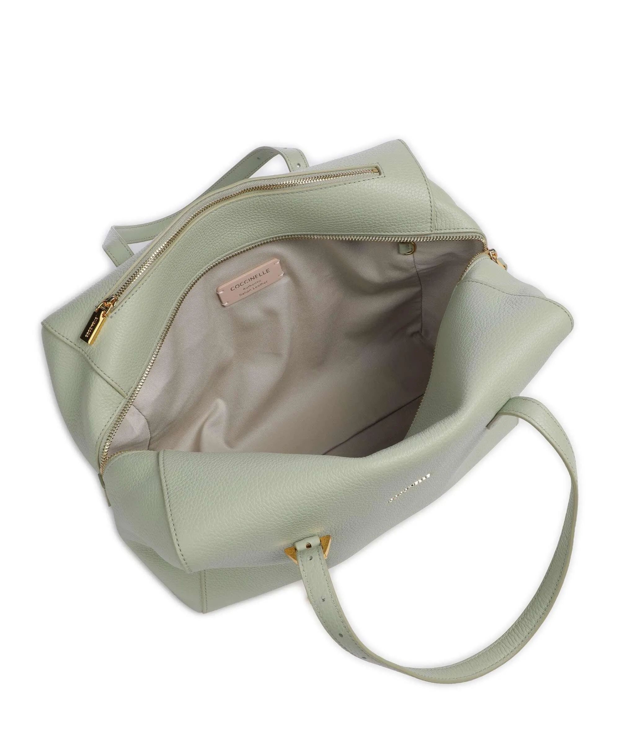  Coccinelle Gleen Borsa a mano pelle di vacchetta grana verde menta  