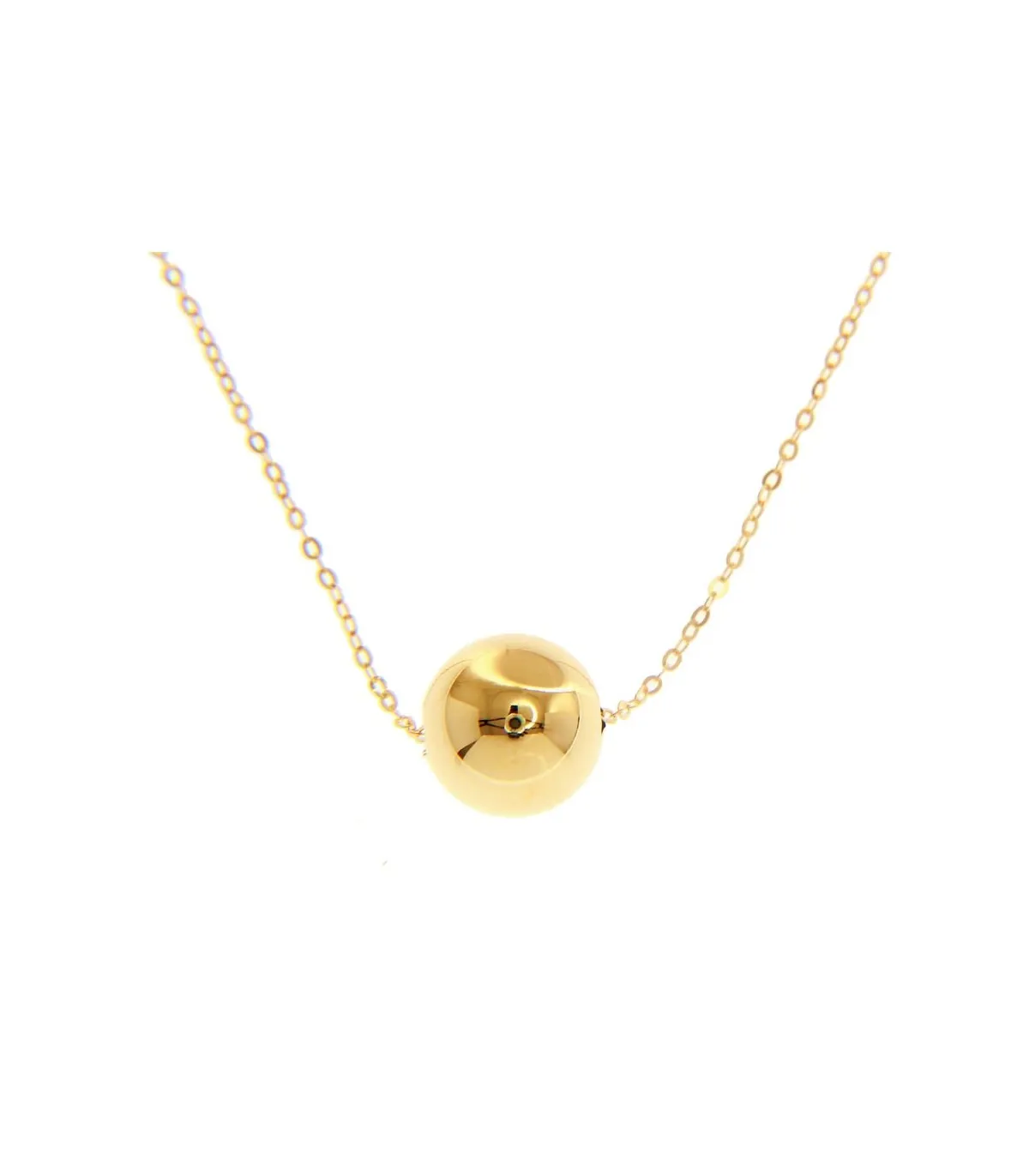 Collana Raggi in Oro Giallo 9kt con Sfera Centrale